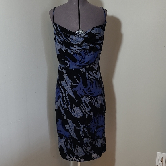 SZ6 Burnout Velvet Holiday Party Dress Laundry By Shelli Segal New Years - Picture 7 of 13